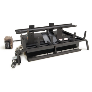 Charred american oak vented gas log set