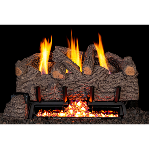 Gnarled oak vent free gas log set