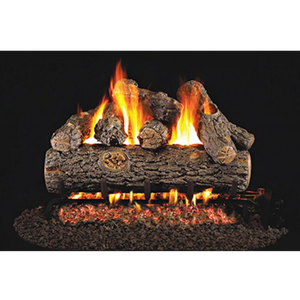 Golden oak designer plus outdoor vented gas log set