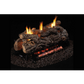 Golden oak see-through ventless gas log set