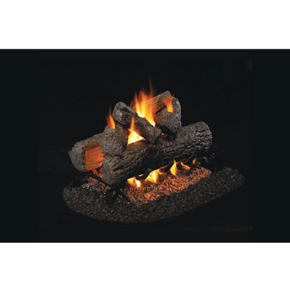 Golden oak see-through ventless gas log set