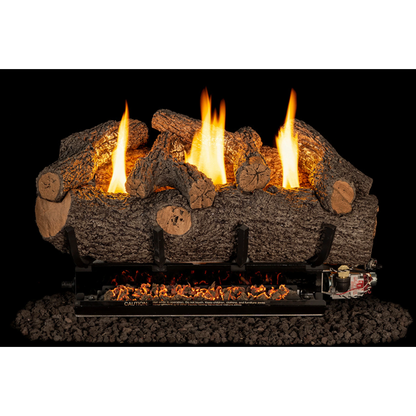 Meadow oak vent free gas log set