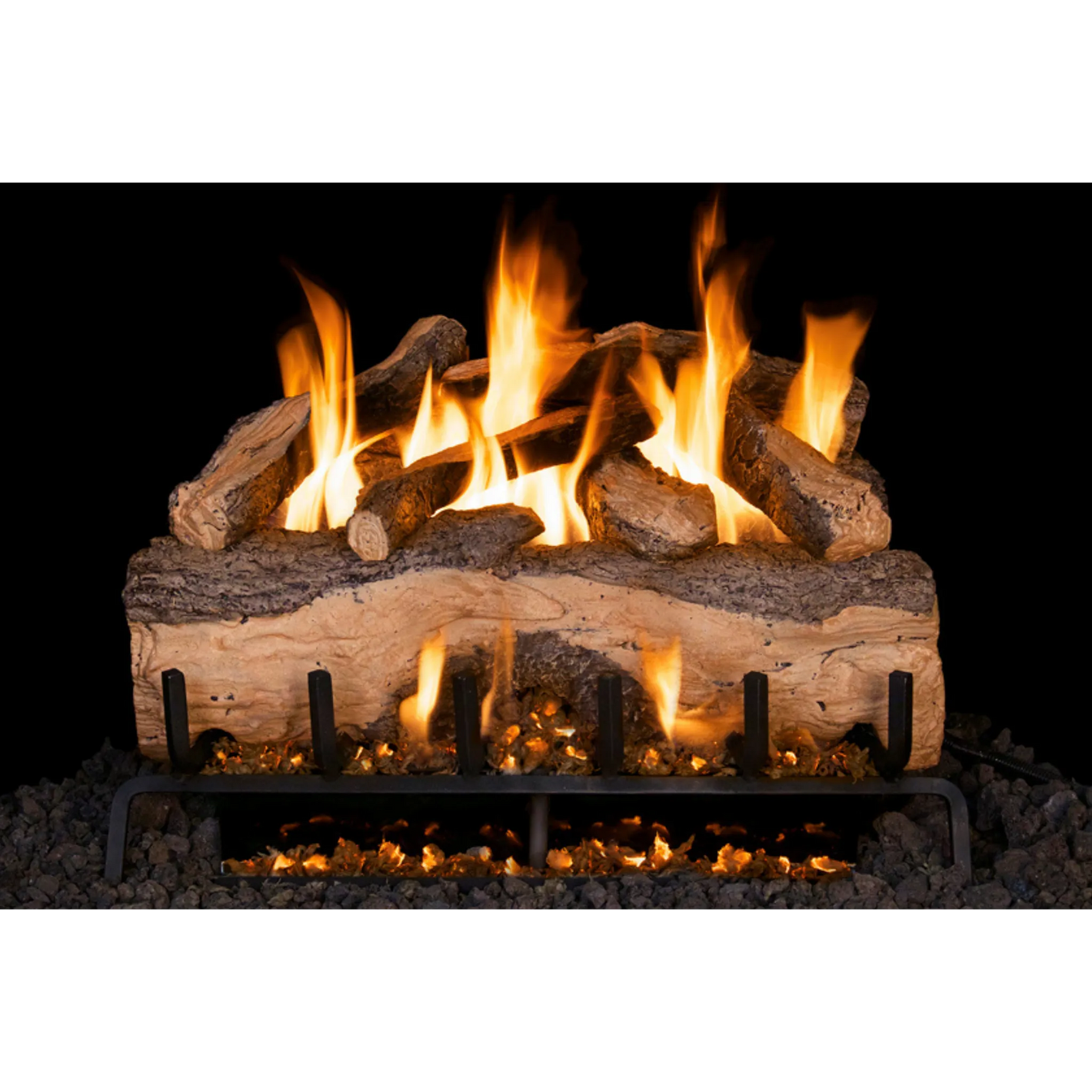Real Fyre Mountain Crest Split Three-Tiered Gas Logs