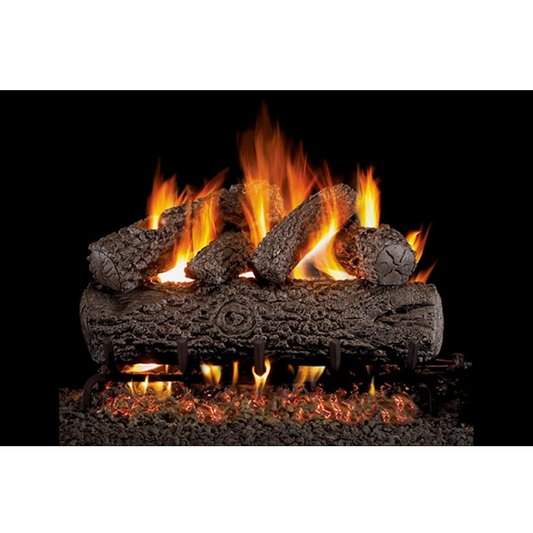 Post oak ANSI vented gas log set