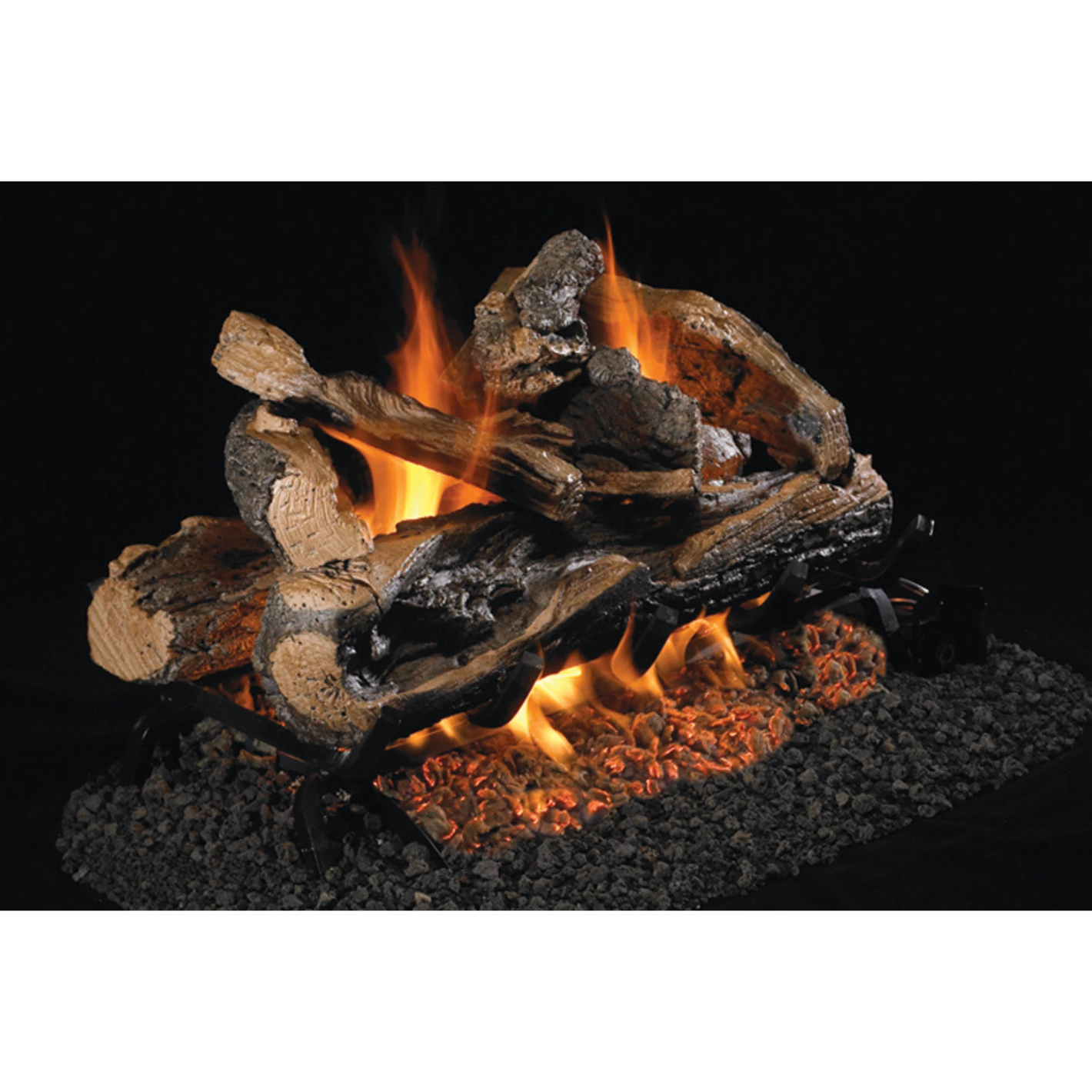 Real Fyre Rugged Split Oak See-Through Gas Logs