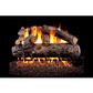 Rustic oak outdoor vented gas log set
