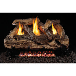 Split oak vent free gas log set