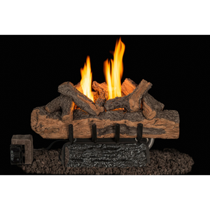 Split valley oak vent free gas log set