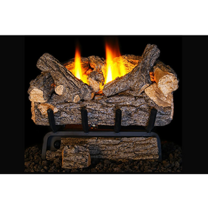 Valley oak ventless refractory gas log set