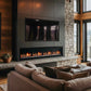 Allusion edge linear electric fireplace