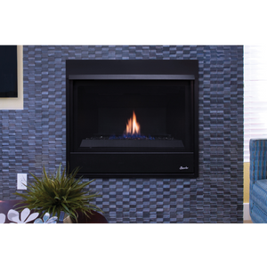 DRC2033 direct vent Contemporary front view gas fireplace