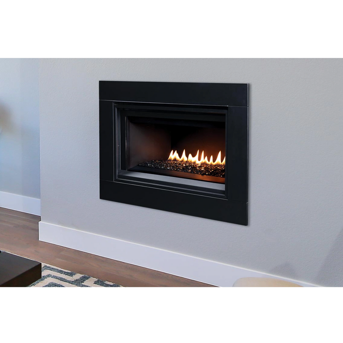 DRL2000 direct vent Contemporary front view gas fireplace
