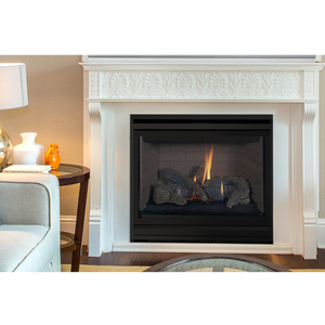 DRT2000 direct vent traditional front view gas fireplace