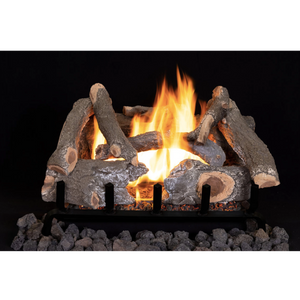 Ozark charred oak vented gas logs
